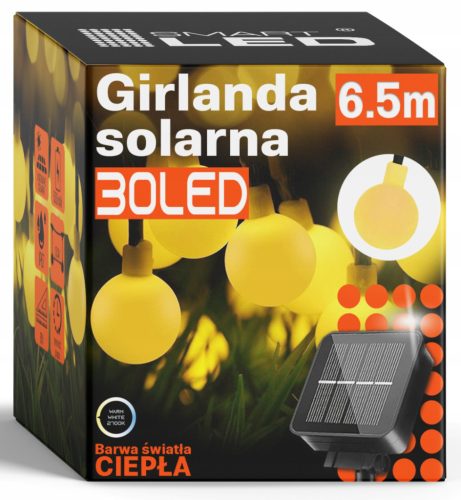  Smartled 650 cm solar garland, black