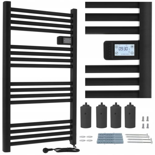  ELECTRIC BATHROOM RADIATOR ladder programmer thermostat BLACK 500W