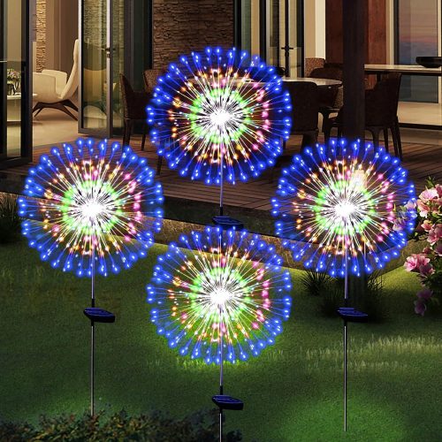  4x solar firework lights, LED garden lamps