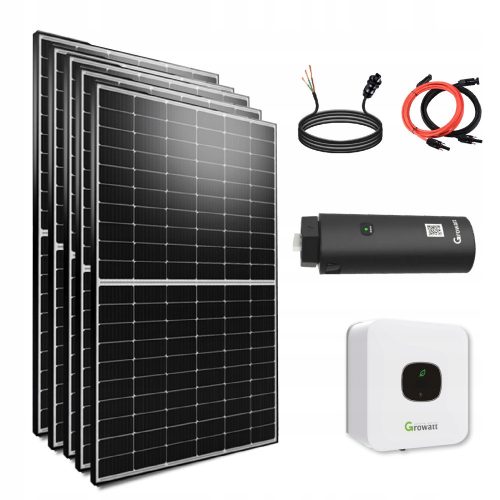 Complete 2500W balcony set with Growatt 2.5kW inverter and WIFI stick