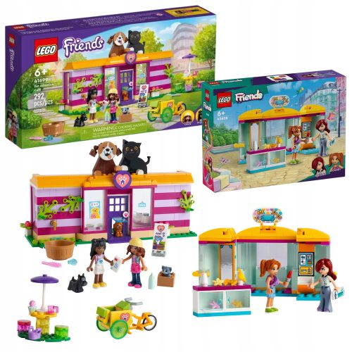  LEGO Friends 41699 Shelter Café + LEGO Friends 42608 Modeaccessoires-Shop