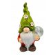  Garden gnome with LED ball, garden figure, 26 x 10 x 15 cm, red