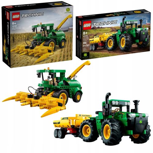  LEGO Technic John Deere 42168 + LEGO Technic Traktor John Deere 9620R 4WD 42136