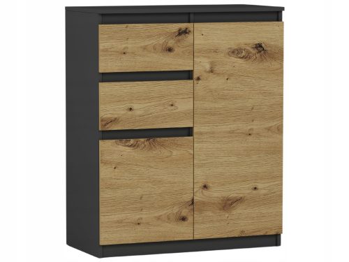  Mobene Modern Chest of Drawers 80 x 40 x 98 cm Anthracite Matt