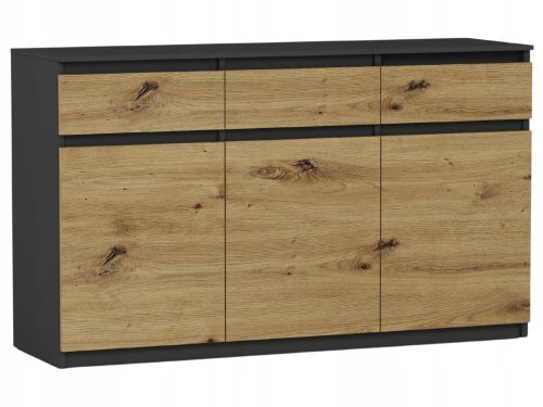  Mobene Modern Chest of Drawers 120 x 40 x 98cm Anthracite Matt