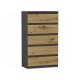  Mobene R-5 Chest of drawers 70 x 40 x 121cm Anthrazite matt