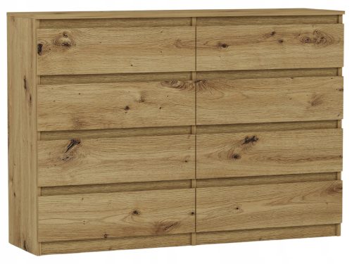  Mobene Modern Chest of Drawers 140 x 40 x 98 cm, matt Artisan oak