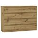  Mobene Modern Chest of Drawers 140 x 40 x 98 cm, matt Artisan oak