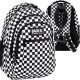  Backup School Backpack with Multiple Compartments, White, Black, 26 Years