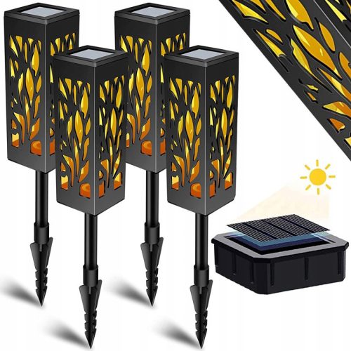  Solar lamp, black, 40 cm, 4 pcs.