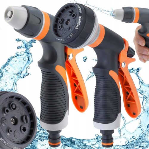  SPRINKLE + ROTATING GARDEN GUN FOR GARDEN IRRIGATION HOSE 8 OPTIONS