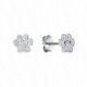  Silver dog paw earrings with cubic zirconia 925 GIFT