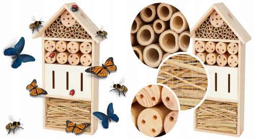 HOTEL of insects, HOME of bees, CABIN of butterflies