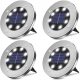  INTMIX embedded solar lamp, silver, 12.6 cm, 4 pcs.