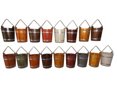  Wooden decorative bucket, eco fountain bucket.