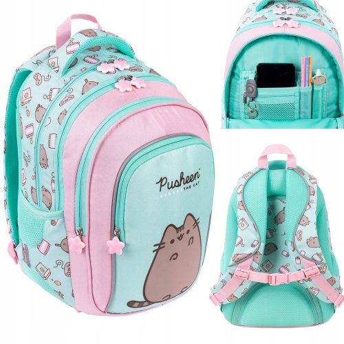 Pusheen Pastel4 Multicompartment School Backpack by St. Majewski for Grades 1-4
