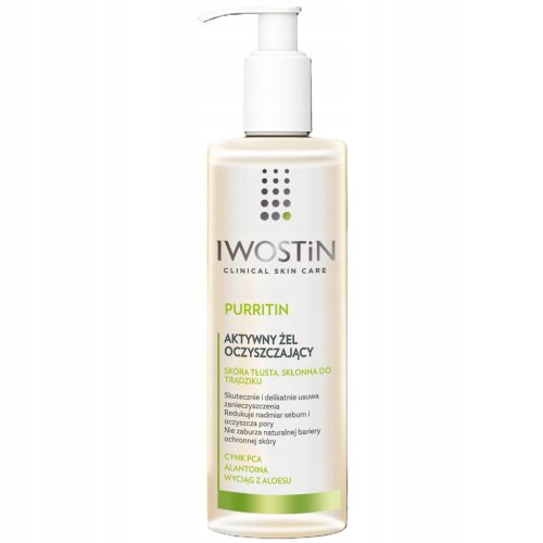 Iwostin Purritin Active Face Wash Gel for Oily and Acne-Prone Skin, 300 ml