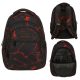  Backup School Backpack with Multiple Compartments, Black, Red Tones, Multicolor, 26 Years