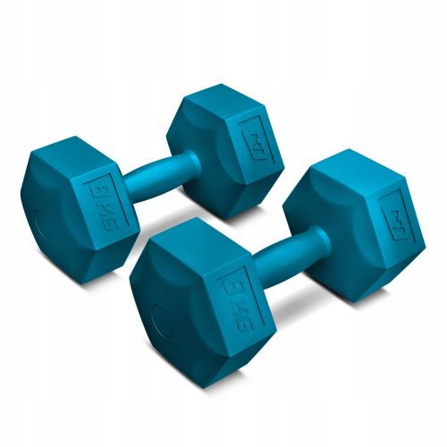  Dumbbells weights for training exercises hexagonal composite 2x8kg set