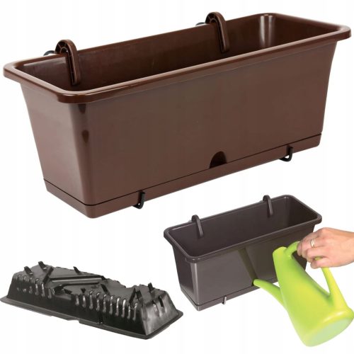  Flowerpot 60, brown plastic