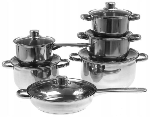  Set Rossner TW191 silver pots, 12 pcs.