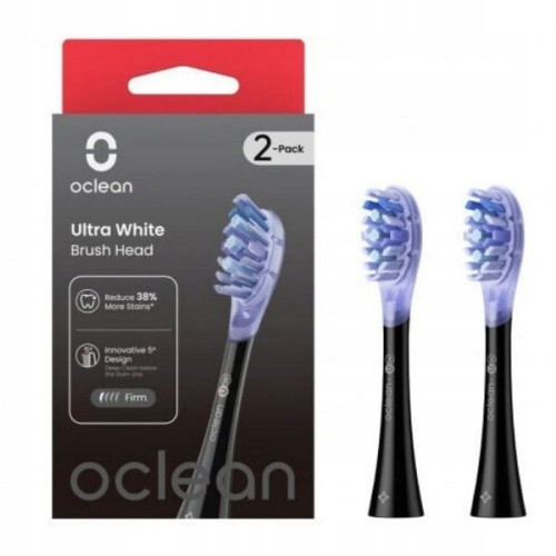  OCLEAN ULTRA WHITE SONIC BRUSH TIPS, BLACK, 2 pcs.