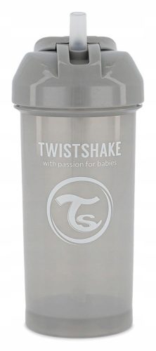  Twistshake cup with straw, 360 ml, grey