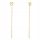  Long hanging earrings with a ball, threaded, pr 585