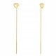  Long hanging earrings with a ball, threaded, pr 585