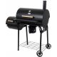  GARDEN CHARCOAL GRILL WITH SMOKER XXL STEEL GRID 64X37CM LUND
