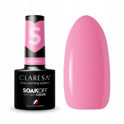  CLARESA KISS ME 3 HYBRID NAIL POLISH HYBRID MILKY PINK