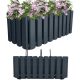  Prosperplast flowerpot, 38 cm x 18 x 16.2 cm, diameter 38 cm, plastic in grey and silver