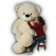  Teddy bear mascot with ecru PreSton bow, 200 cm