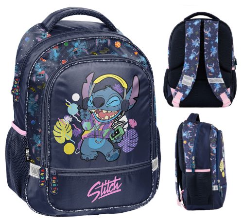 Disney Stitch Multi-Compartment School Backpack for Girls - Grades 1 to 3