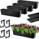  OMAGO flowerpot 60 cm x 17 x 15 cm, anthracite-colored plastic