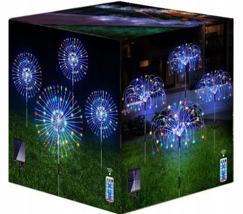  4x SOLAR LAMP GARDEN DECORATION DELIGHT TREE RGB LED