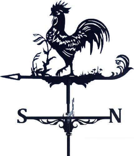  Metal rooster for outdoor use, garden, roof fence, weather vane