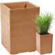  Flowerpot 40 cm x 40 x 60 cm, diameter 40 cm, plastic in brown and beige tones