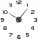  Handloteka black, silver wall clock, 130 cm