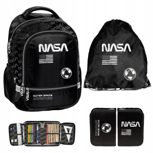 Paso NASAPP24AN-260/3 Stylish 3-Piece School Set: Backpack, Shoe Bag, and Equipped Pencil Case