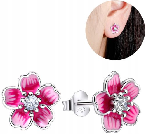  SILVER FLOWER STUD EARRINGS FOR GIRL SILVER RHODIUM PLATED STUDS