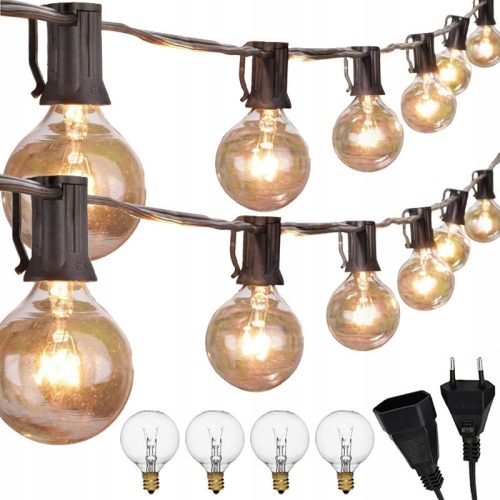  LARGE GARDEN LAMPS GARLAND DECORATION OUTDOOR 50 TERRACE BALCONY TERRACE 15.2M