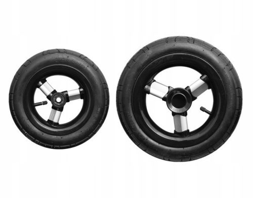  A set of ALU wheels for TAKO strollers, grey inflatable tire