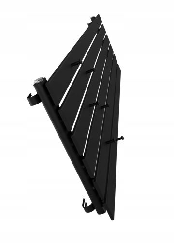  Decorative radiator with hangers BELLO HOOK 140x45 BLACK MATT