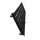  Decorative radiator with hangers BELLO HOOK 140x45 BLACK MATT