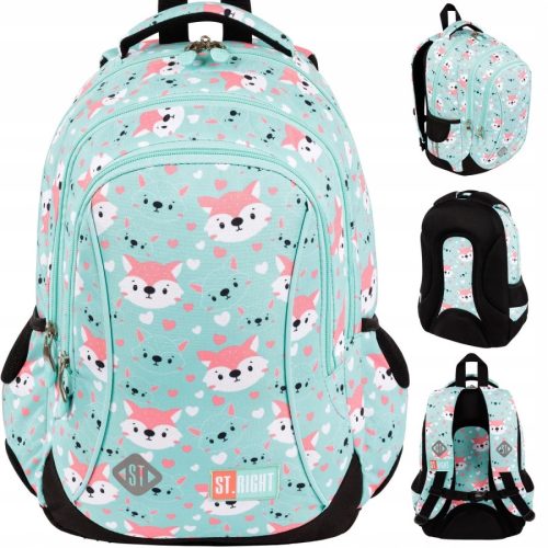  ST.RIGHT school backpack with multiple compartments green tones, multicolored 20 l