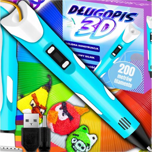  3D PEN FOR CHILDREN PRINTER MAGIC PEN SET + PLA CARTRIDGES 200 METERS + 2 more products