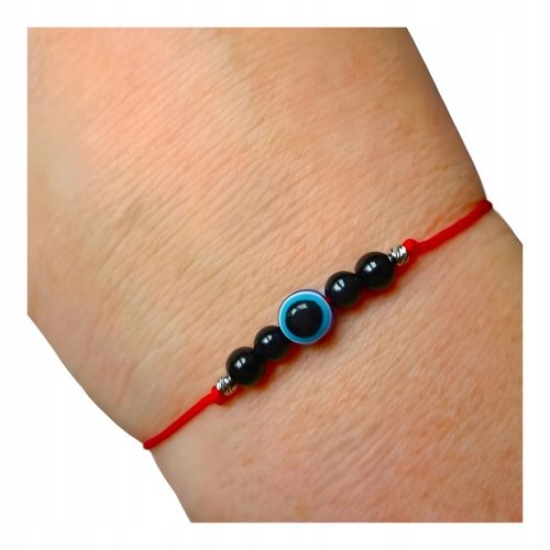  Bracelet black tourmaline eye of the prophet silver 925 lucky charm