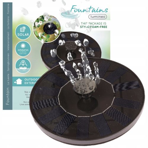  Solar Garden Fountain, Plastic Saucer, Sprinkler, 16 cm