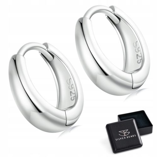  K538 Minimalist hoops snap elegant earrings silver 925